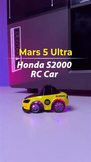This is a 3D-printed Honda S2000 shell that @bbershadskyi.projects customized for his FPV RC car. 3D printing opens endless possibilities to customization, and you can easily achieve smooth prints with our user-friendly resin printers! Made with: ELEGOO #Mars5Ultra 3D printer Video from: @bbershadskyi.projects | ELEGOO