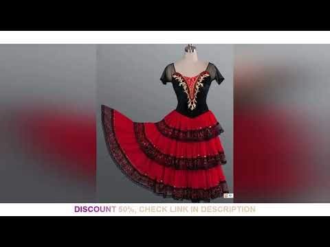 Don Quixote Adult Red Romantic Tutu Spanish Kitri Ballet Dress women Professional Tutu Ballet Spanis
