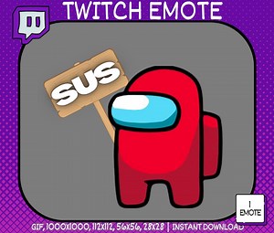 Among Us Sus Animated Twitch Emote (digital Download) - Etsy