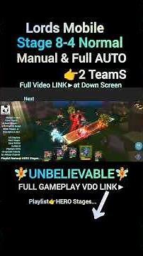 Lords Mobile 8-4 Normal 😱 AUTO + MANUAL F2P Teams | Easy 3★ Clear⚡ Trial of Dreams + Dream Witch