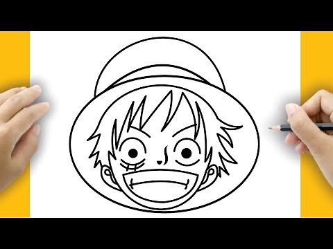 How to draw luffy face Easy Stp by step