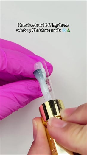 I DIY’d wintery Christmas nails! How did I do?? #christmasnails #christmasnailart