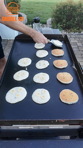 Chunky Monkey Pancakes on a Griddle | Johnny Brunet's Griddle 101