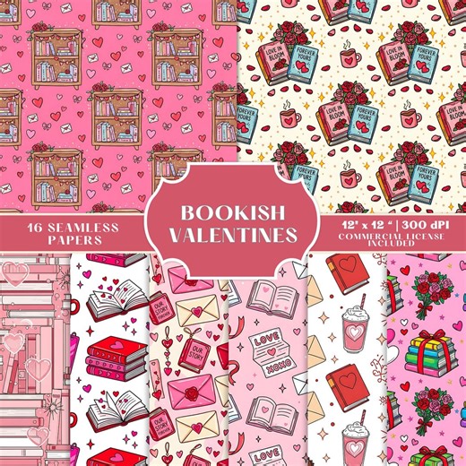 Whimsical Valentines Day Watercolor Scrapbook Paper Bundle, Hearts, Cupids, Patchwork Patterns, Commercial Use - Etsy Australia