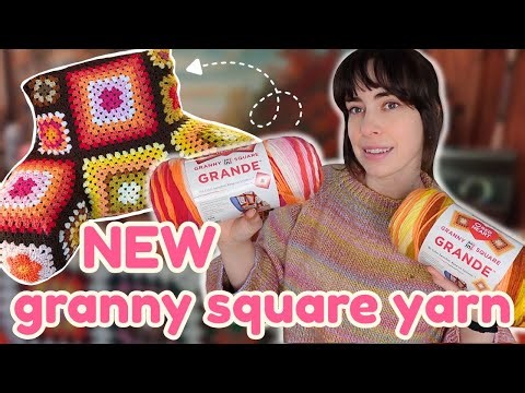 trying GRANDE GRANNY SQUARE YARN so you don't have to *making a pillow seat cover*