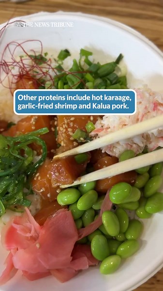 Just poké serving fish, fresh lemonade in downtown Tacoma