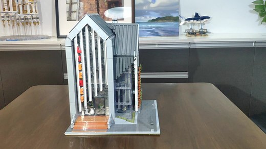 带电梯的乐高现代街景MOC，Brickative现代图书馆测评！