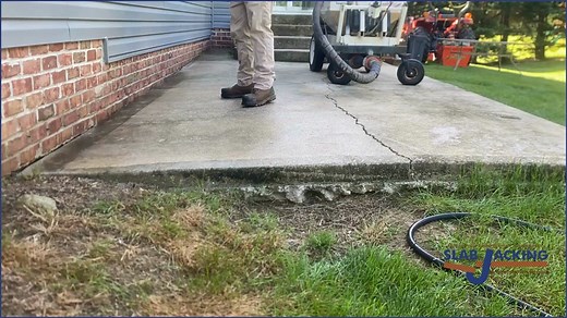 We use proven concrete raising (slab-jacking / mud-jacking) methods combined with over 40 years of experience to safely repair failing building foundations and raise concrete slabs that have fallen due to ground settling, erosion, or nearby construction. This includes driveways, sidewalks, re-leveling porches, porch steps and pool decks - all both commercial and residential. Other services include leaning chimney repair, compaction grouting, helical tieback installation and new construction pier