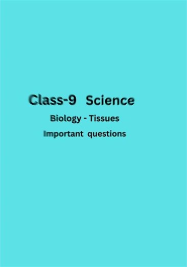 class 9 science chapter 2 tissues Important questions 🔥#biology #notes #chemistry #cbse #education