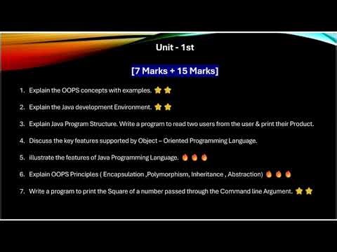 Java Important Questions 🔥 | All Units Covered | | Most Expected Questions by Shubhangi Ma'am 