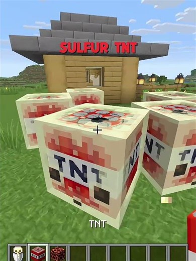 Silent Sulfur TNT #minecraft #minecraftbuilding #minecraftshorts