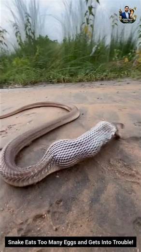 Snake Eats Too Many Eggs and Gets Into Trouble! #snake #wildliferescue #cobra #wildlifeentertainment