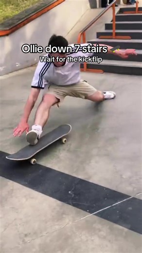 7 stair session #skateboarding #streetskating #kickflip #ollie