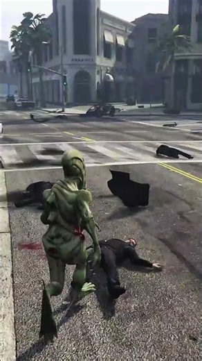 "ALIEN ATTACKS POLICE ! 😱👽 Can Anyone Escape?!" #gta #gta5 #alien #alienvshuman