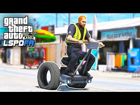 *NEW* Police SEGWAY patrol on the beach!! (GTA 5 Mods - LSPDFR Gameplay)