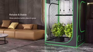 VIVOSUN S448 4x4 Grow Tent, 48"x48"x80" High Reflective Mylar with Observation Window and Floor Tray for Hydroponics Indoor Plant Tents for VS4000/VSF4300