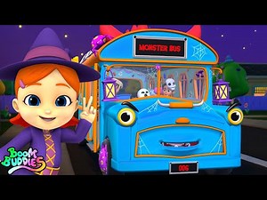 Halloween Wheels On The Bus, Fun Ride & Vehicle Cartoon for Kids