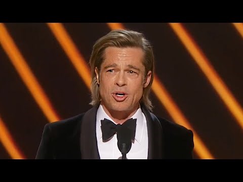Brad Pitt Gives Emotional Speech After Oscar Win For Best Supporting Actor