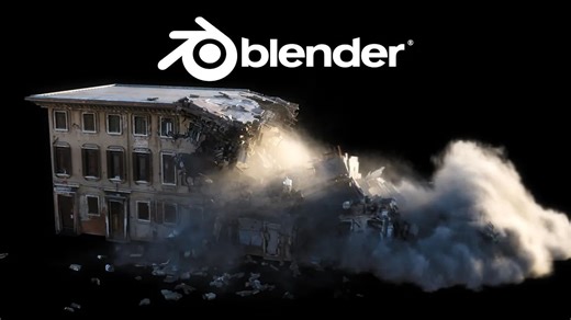 iBlender插件 如何使用 RBDLab 1.6 进行建筑破坏物理仿真模拟 Blender教程