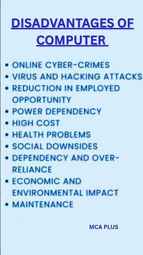 Advantages and Disadvantages of Computer #advantagesanddisadvantages #computer