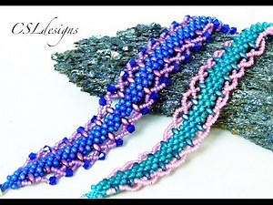 Laced beaded kumihimo bracelet