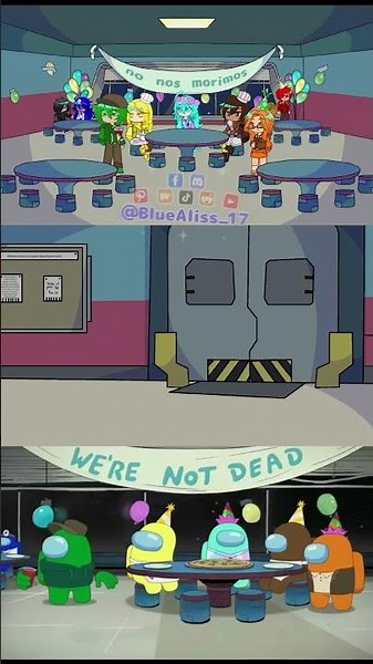 Blanco's death in Gacha; Comparison and behind the scenes || Among Us Show Gacha