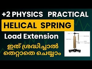 Plus Two Physics Practical | HELICAL SPRING | എളുപ്പത്തിൽ പഠിയ്ക്കാം | MAYAS CLASSROOM