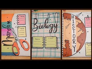 8 Ways to Make Beautiful Front Pages ♥️ | DIY Notebook Cover Designs