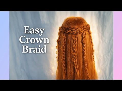 Easy Crown Braid with Mini Braids Hairstyle | Beautiful Open Hair Braid Tutorial for Beginners