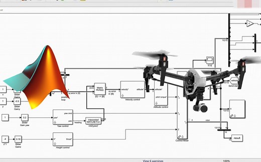 MATLAB四旋翼无人机控制