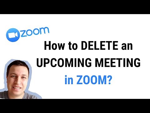 How to DELETE an UPCOMING ZOOM MEETING?