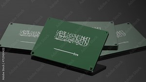 Saudi Arabia logo Illustrative 3D Animation International Signal in Action