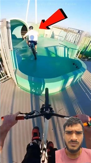 Cycling In The Abandon Water Park #shorts #viral #shortvideo