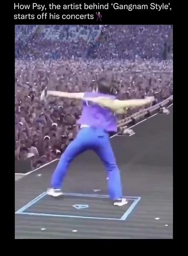 How Psy, the artist behind 'Gangnam style' starts off his concerts #dance