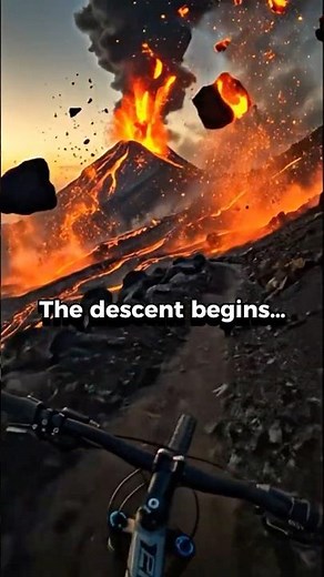 POV: Riding Into a VOLCANO ERUPTION 🌋🔥 (Would You Survive?) #WhatIf