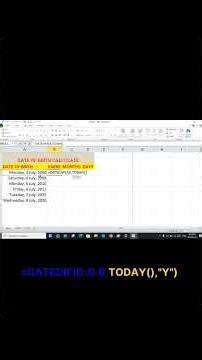 how to calculate date of birth ll excel trick ll computer short video #shortsviral #viral #knowledge