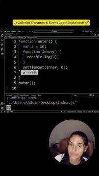 JavaScript Closures & Event Loop Explained! 🚀