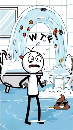 "Bathroom Flood Survival 😂💦" | EPICESCAPES.official #shorts #animation #funny