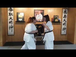 Strong Karate Girls. Body Conditioning Fight Preparation