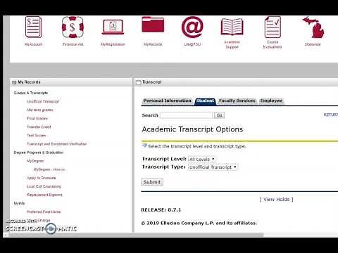 Unofficial and Official Transcripts