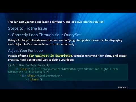 Resolving the Issue of Django Templates Not Showing Objects