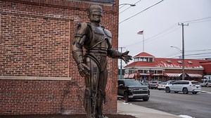 RoboCop statue debuts in Detroit's Eastern Market