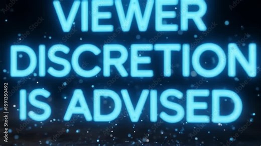 Warning Disturbing Content. Viewer Discretion Advised - Warning Message Stock Video