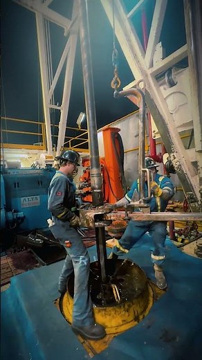 Floor hand Working on Rig