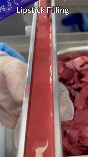 ✨ Lipstick in the making! ✨ Watch our lipstick being precisely filled for a creamy texture, smooth glide & rich color payoff. 💄 Custom designs/shades 🎨 Brands/influencers—DM for samples! 👉 #oemcosmeticmanufacturer #makeup #buildyourownbrand #lipstick #fyp