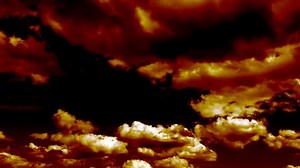 Hell Fire Clouds on Sky