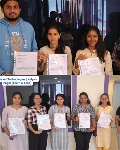 Besant Technologies on Instagram: "Congrats all 🔥 | Best Software Certification Courses with Placements & Internship in Bangalore - Enroll Now ! Learn Full Stack Development, Data Analytics, Cloud Computing, Python, Java, UI/UX, and Software Testing through hands-on projects and real-time practice sessions with expert trainers, flexible online/offline batches, modern labs, and dedicated placement support. Gain the practical skills companies look for in 2025. join one of the best software traini
