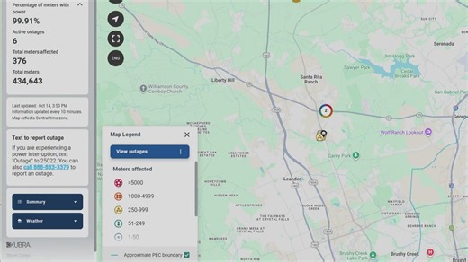 Power outage reported in Williamson County