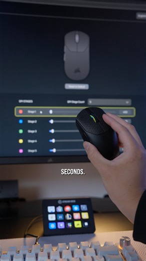 changing dpi on SABRE v2 PRO ULTRALIGHT is too ez 😎 #corsair | CORSAIR