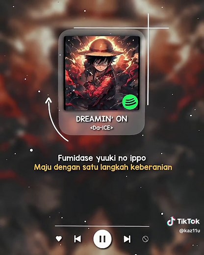 Dreamin' On | Japanese Anime Song Lyrics | One Piece Opening